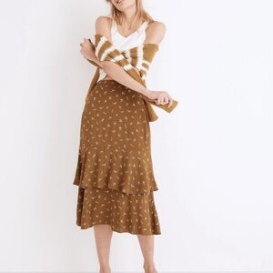 Madewell Tiered A-Line Midi Skirt